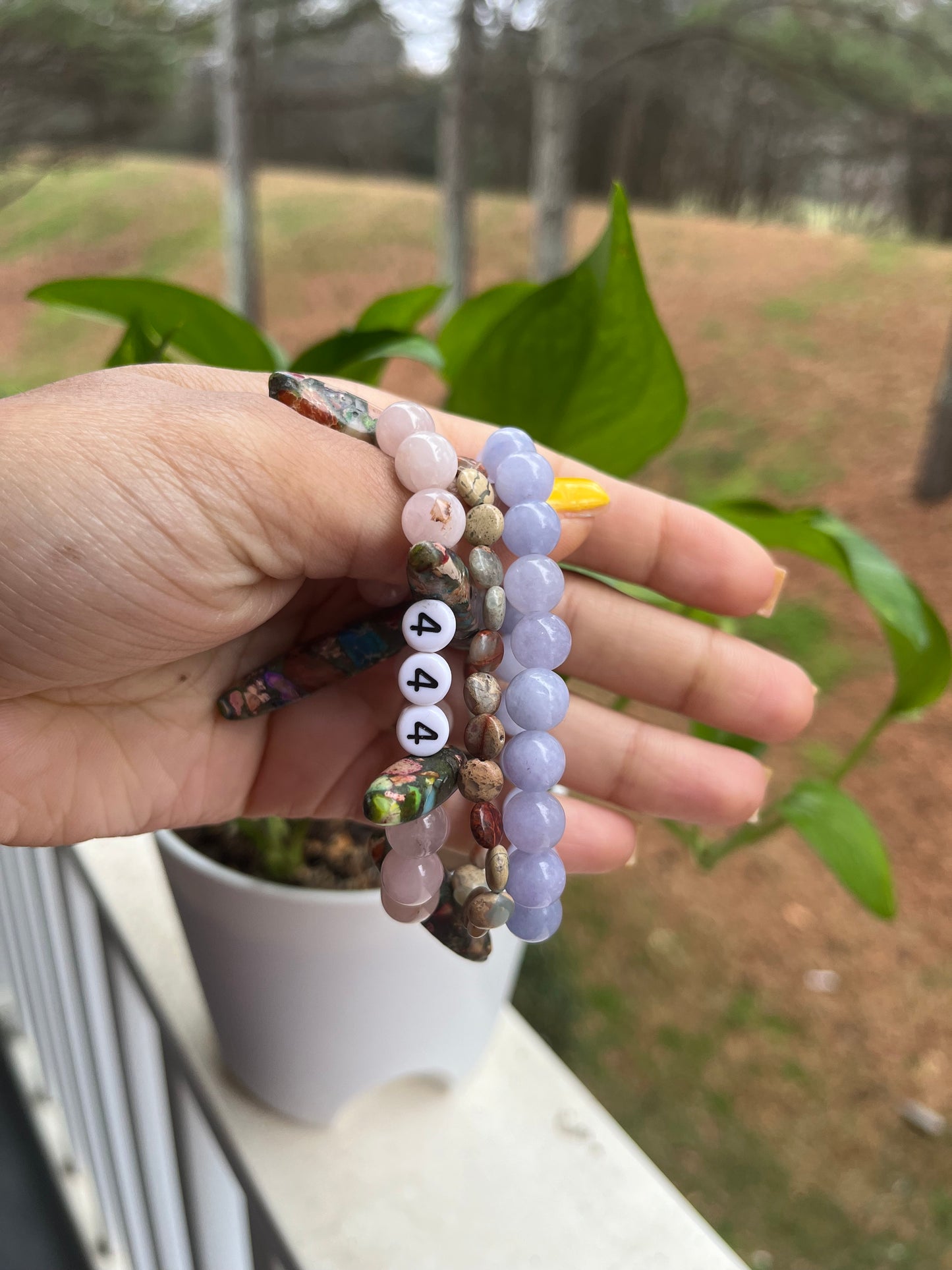 444 stacked bracelets